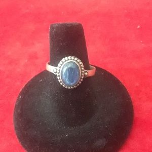 Blue kyanite ring size 8 in silver